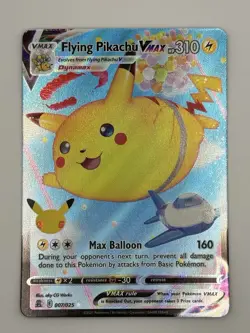 Flying Pikachu VMAX 007/025 Celebrations Holo Rare VMAX Full Art Pokemon Card NM - Image 1