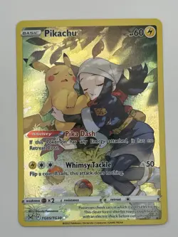 Pikachu TG05/TG30 Lost Origin Holo Rare Full Art Pokemon Card NM - Image 1