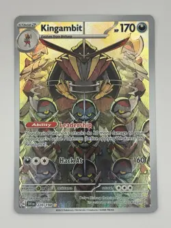 Kingambit 220/198 Scarlet & Violet Illustration Rare Full Art Pokemon Card NM - Image 1