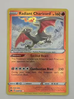 Radiant Charizard 020/159 Crown Zenith Radiant Rare Pokemon Card NM - Image 1