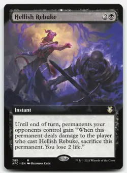 MTG Hellish Rebuke (Extended Art) R Commander: Adventures in the Forgotten Realm - Image 1