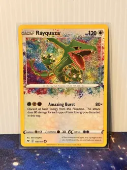 Rayquaza 138/185 SWSH04: Vivid Voltage Pokemon Card NM - Image 1