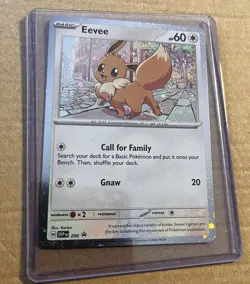 Pokemon TCG Eevee Holo SVP200 Scarlet & Violet Black Star Promos Set Card HP60 - Image 1
