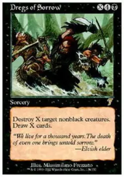Dregs of Sorrow ~ Moderately Played 7th Edition Seventh MTG Magic UltimateMTG Bl - Image 1