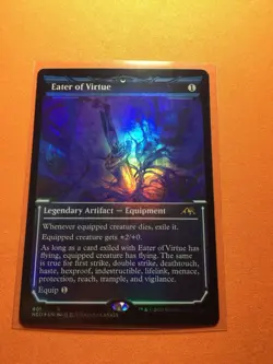 MTG Magic The Gathering Eater Of Virtue LP Foil NEO Rare Showcase Artifact Equip - Image 1
