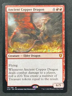 Ancient Copper Dragon #161 (NM) Baldur's Gate CLB Magic MTG - Image 1