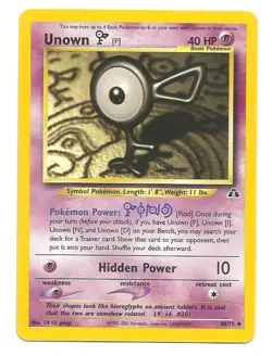 Pokemon Unown 48/75, Vintage Neo Discovery, Uncommon, © 1995-2001 Nintendo - Image 1