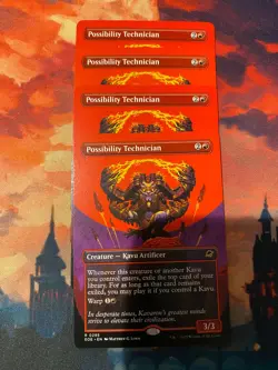 MTG Edge of Eternities Possibiltity Technician Borderless x 4 - Image 1