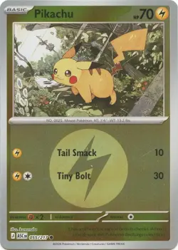 Pikachu 055/217 Energy Symbol Electric Reverse Holo Pokemon Ascended Heroes NM - Image 1
