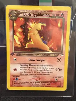 Dark Typhlosion 10/105 1st Edition Neo Destiny Holo Rare Pokemon TCG - Image 1
