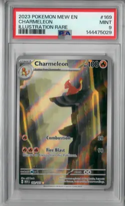 Pokemon 2023 Charmeleon 169/165 Illustration Rare Scarlet & Violet 151 PSA 9 - Image 1