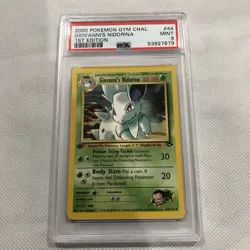 2000 Pokemon Gym Challenge 1st Edition Giovanni's Nidorina 44/132 PSA 9 Mint - Image 1