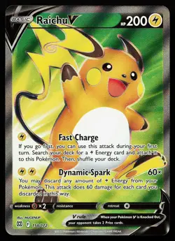 Raichu V 158/172 Ultra Rare Brilliant Stars Pokemon Card - Image 1