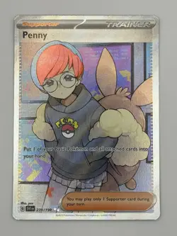 Penny 239/198 Scarlet & Violet Ultra Rare Full Art Holo Pokemon Supporter NM - Image 1