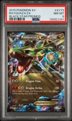 2015 POKEMON XY BLACK STAR PROMO RAYQUAZA EX #XY73 PSA 8 NM #130921341 - Image 1