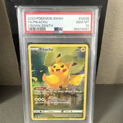 2023 Pokemon PSA 10 SWSH FA/ Pikachu Crown Zenith GG30 - Image 1