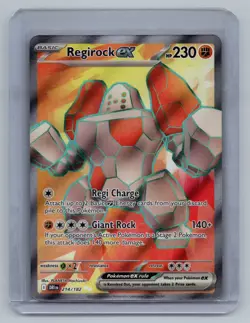 Pokemon Regirock ex Ultra Rare SV10: Destined Rivals 214/182 NM - Image 1