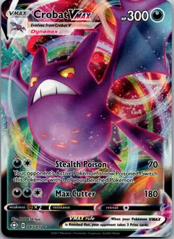 Crobat VMAX 045/072 Holo VMAX Rare Shining Fates Pokemon Near Mint - Image 1