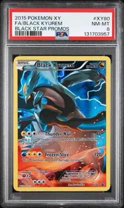 2015 POKEMON BLACK STAR PROMO BLACK KYUREM #XY80 PSA 8 NM #131703957 - Image 1