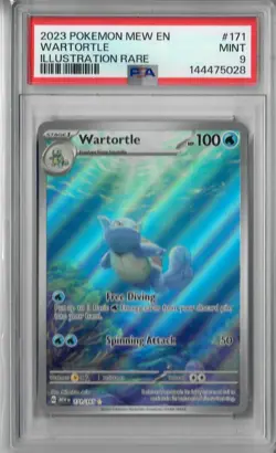 2023 Pokemon SV 151 Wartortle Illustration Rare #171/165 PSA 9 - Image 1