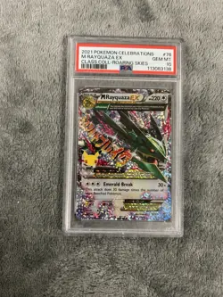 2021 POKEMON CELEBRATIONS CLASSIC COLLECTION #76 M RAYQUAZA EX PSA 10 - Image 1