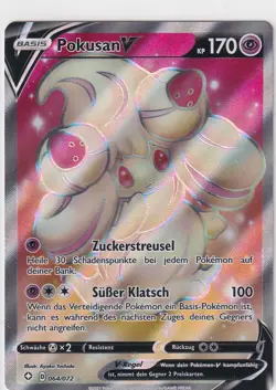 Pokemon Card Shining Fates 64/72 Pokusan V Fullart German - Image 1