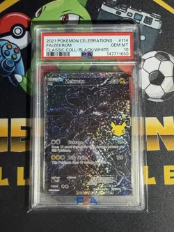 PSA 10 GEM MINT 2021 POKEMON CELEBRATIONS FULL ART ZEKROM BLACK/WHITE 114/114 - Image 1