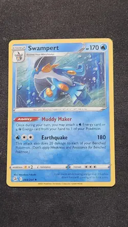 Swampert 064/264 Holo Rare Fusion Strike Pokemon Holo Lightly Played - Image 1