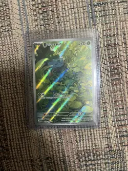 Pokemon TCG Bulbasaur 166/165 Sv: Scarlet & Violet 151 Illustration Rare Holo - Image 1