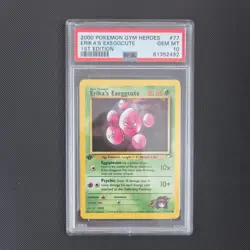 Pokemon PSA 10 Erika’s Exeggcute 1st Edition Gym Heroes 77/132 POP88 - Image 2