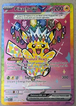 Pokemon Pikachu ex 277/217 SIR Special Illustration Rare Ascended Heroes Nm/m! - Image 1