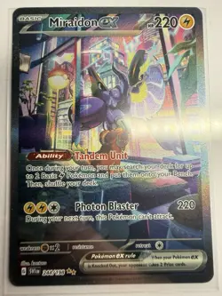Pokemon Scarlet & Violet Miraidon ex 244/198 SIR Full Art Holo English - Image 1