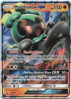Marshadow GX - SM59 Holo Promo Sun & Moon Promo Pokemon Moderately Played - Image 1