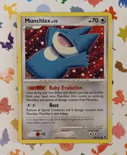 Pokemon TCG Munchlax 69/111 Rising Rivals English 2009 Non Holo Komiya - Image 1