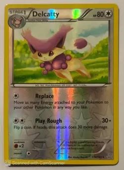 Pokemon Delcatty 114/160 XY - Primal Clash Reverse Holo Rare Stage 1 80HP - Image 1