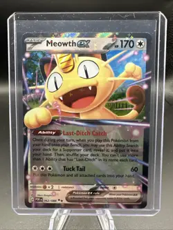 Meowth ex 062/088 Me03: Perfect Order Holo Pokemon TCG - Image 1