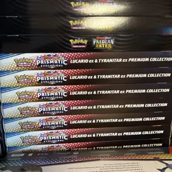 Pokemon - Prismatic Evolutions - Lucario EX & Tyranitar EX Premium Collection x4 - Image 2