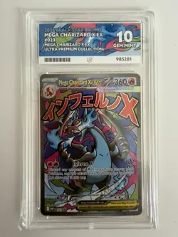 Pokemon TCG Mega Charizard X ex 023 - Black Star Promo - ACE 10 Perfect Subs - Image 3