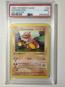 Pokemon PSA 9 1st Edition Charmeleon 024/102 Base Set (Shadowless) - Image 1
