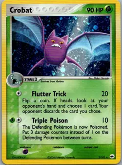 Crobat 3/101 Holo Rare Hidden Legends Pokemon Holo Lightly Played - Image 1