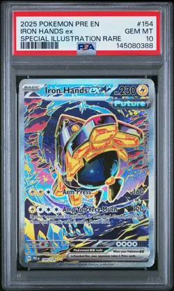 Iron Hands EX 154/108 Special Illustration Rare Pokemon PSA 10 - Image 1