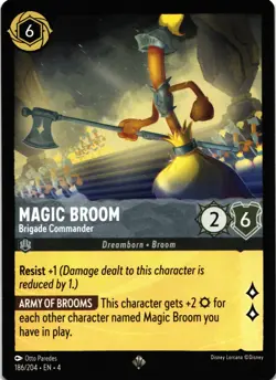 Disney Lorcana Magic Broom - Brigade Commander Character Card Regular Super Rare - Image 1