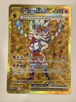 Cinderace ex 163 Sv: Scarlet & Violet Promo is NOT SEALED Full Art Pokemon Card - Image 2