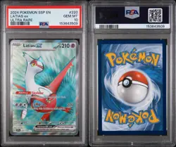 2024 Pokemon Surging Sparks Latias EX #220 Ultra Rare PSA 10 Card GEM MINT - Image 3
