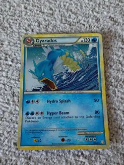 2010 Pokemon Gyarados Cracked Ice Holo Card 4/123 Hydro Splash Hyper Beam - Image 1