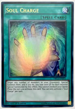 DRL3-EN051 Soul Charge - Ultra Rare 1st Edition Near Mint YuGiOh Card - Image 1