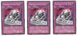 3x Portable Battery Pack LODT-EN074 Yugioh Yu Gi Oh! 3 x3 Playset 1st - Image 1