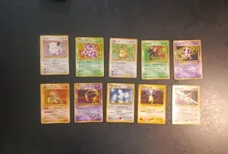 Lot of 10 Japanese Pokemon Cards, Old Back Sets, Good/Vgood - Image 1