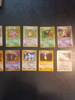 Lot of 10 Japanese Pokemon Cards, Old Back Sets, Good/Vgood - Image 3