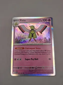 Xatu 026 Pokemon Paldean Fates Reverse Holo Rare Card NM - Image 2
